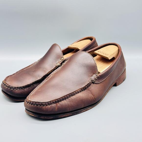 Oak Street Bootmakers Shoes Mens 12 Brown Leather Venetian Loafer Trunk Club USA - Picture 3 of 10